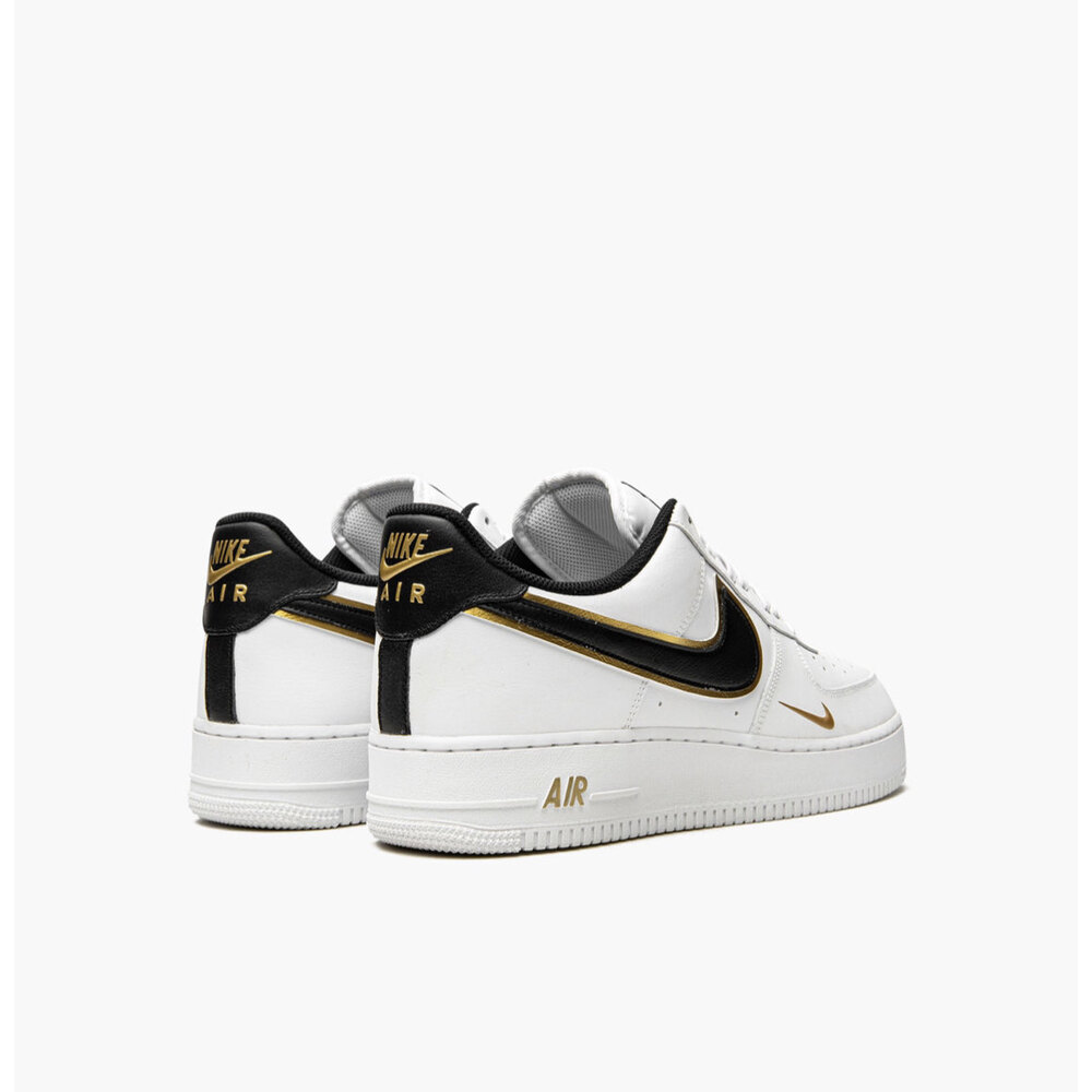 AIR FORCE 1 07 LV8 Double Swoosh - White  Black  Gold